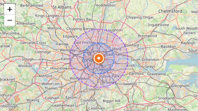 Delivery Zones Map